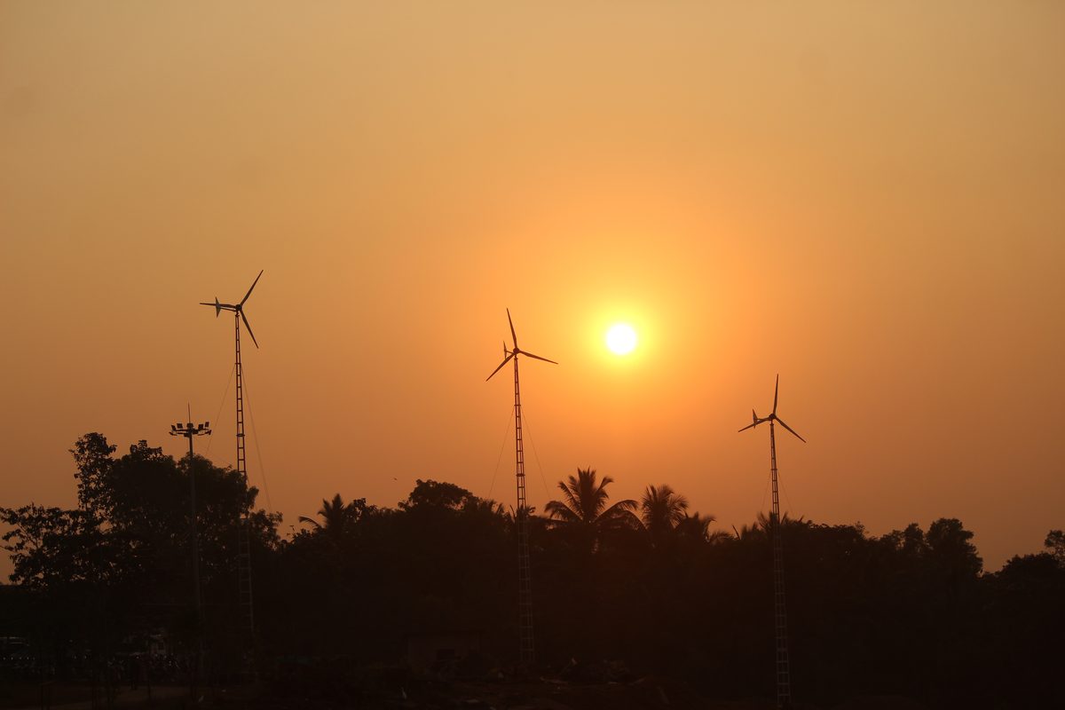 Wind Turbines at Sunset Wind Turbines at Sunset