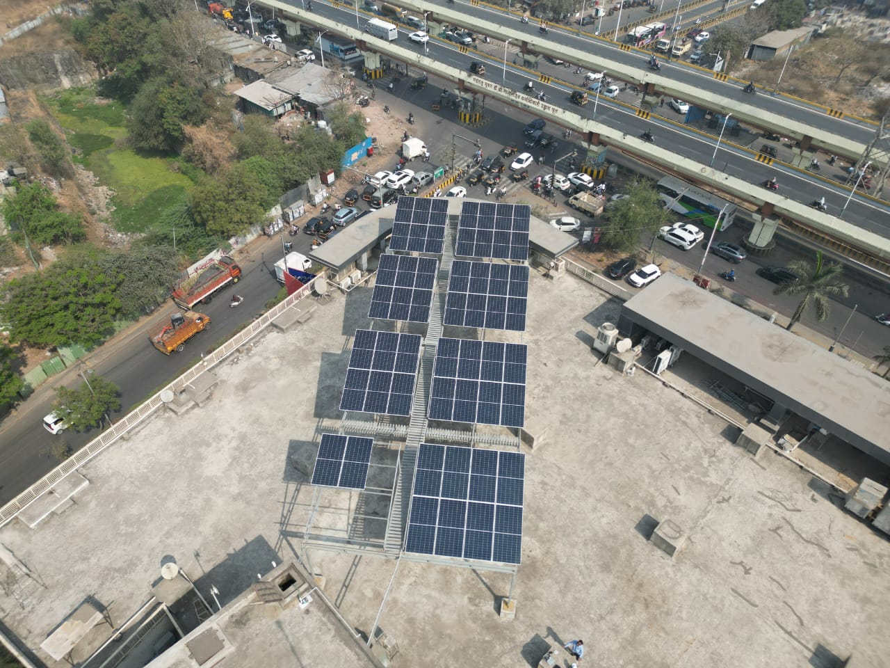 Pride Purple Square Solar Installation Kalewadi Phata Pune Pride Purple Square Solar Installation Kalewadi Phata Pune